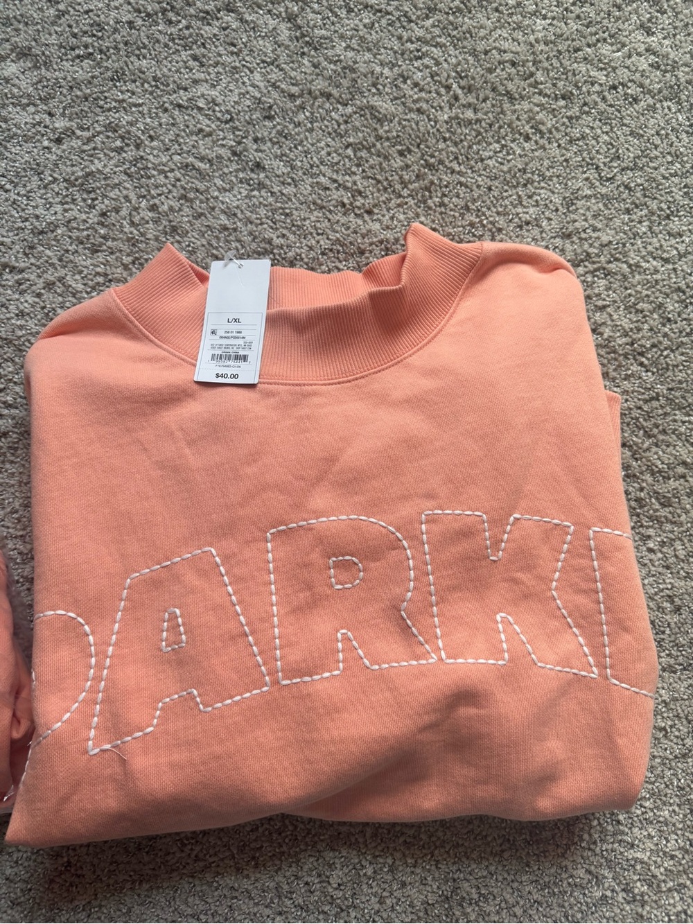 PARKE Target Sweatshirt- L/XL NWT